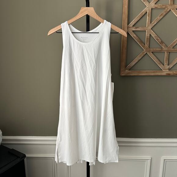Athleta Match Point Pleated Dress White NWT XL - Picture 3 of 7